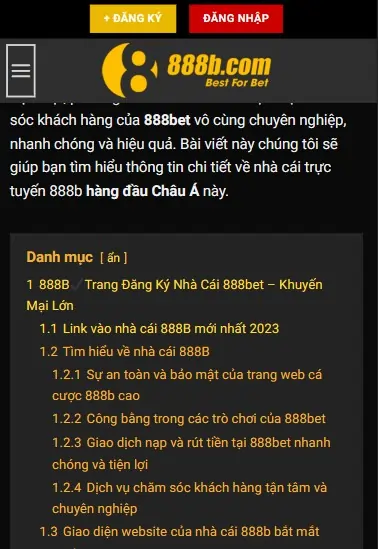 Ấn vào nút đăng ký tại trên cùng của giao diện 888b-7.cc